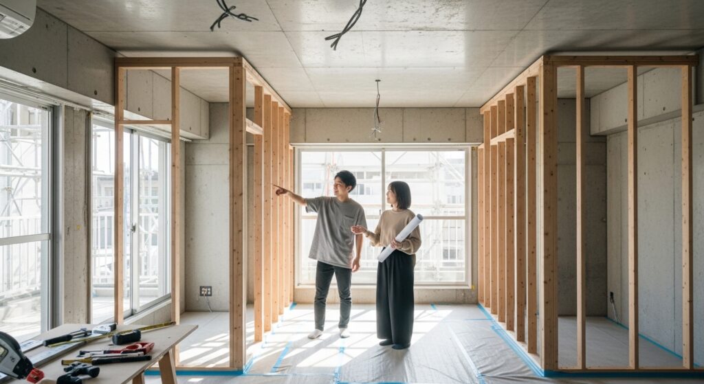 スケルトンリノベーションは「間取りの自由度アップ」「性能の底上げ」「新築よりコストを抑えやすい」という大きなメリットがあり自由な暮らし方を実現したい方に非常に相性の良い選択肢