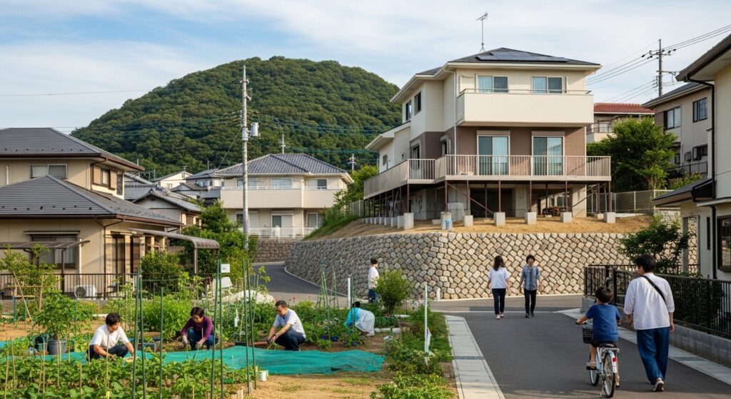 災害に強い建築地としての高台は水害リスクの低さという大きなメリットを活かしつつ土砂災害や生活利便性のデメリットも含めて総合評価で選ぶ土地である