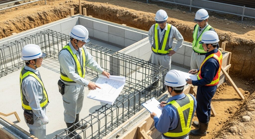 築古建築の基礎補強はまず専門家による劣化・不同沈下の診断を行いその結果に応じてひび割れ補修から基礎の増し打ち・巻き立て・地盤補強と段階的に選ぶことが重要